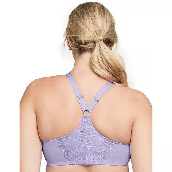 Plus Size Glamorise Full Figure Front-Closure T-Back WonderWire Underwire Bra - Picture 2 of 12